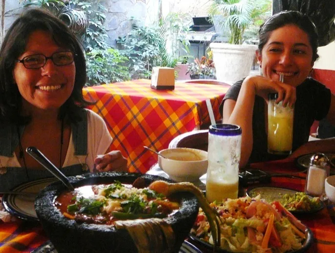 Enjoying a meal in Mexico City