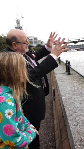 On tour with Richard along the south bank of the Thames