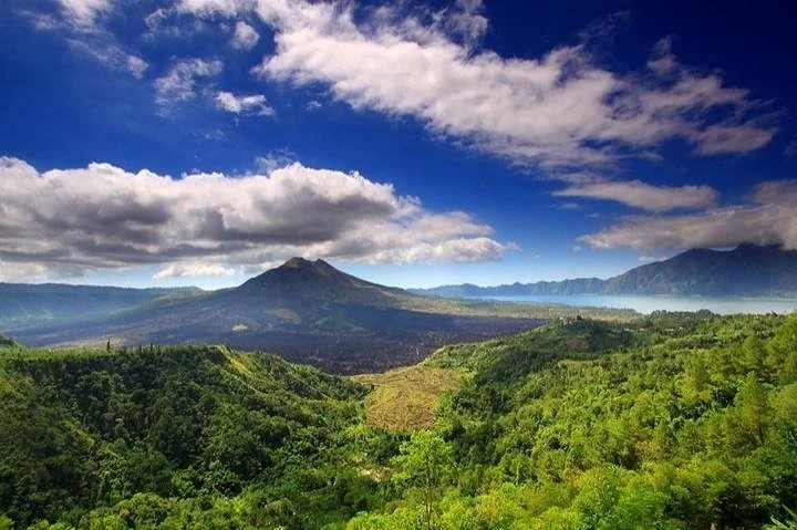 Mt Batur, active volcano on Bali