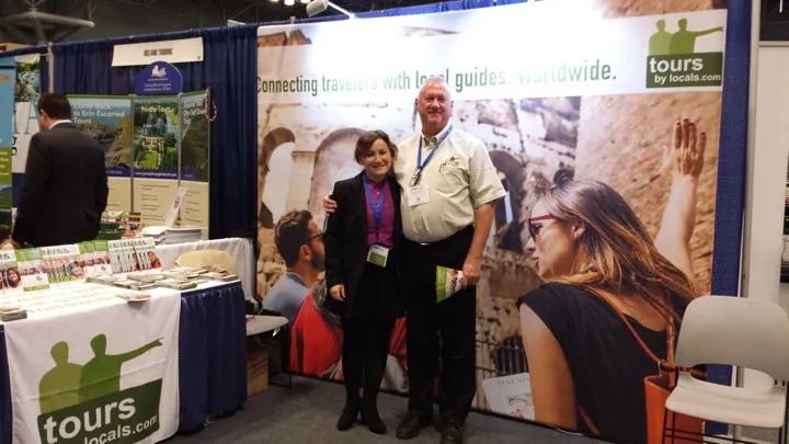 David and Istanbul Guide Safiye at our booth