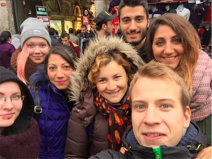 Our guide Safiye (centre) with friends in the Grand Bazaar, Istanbul