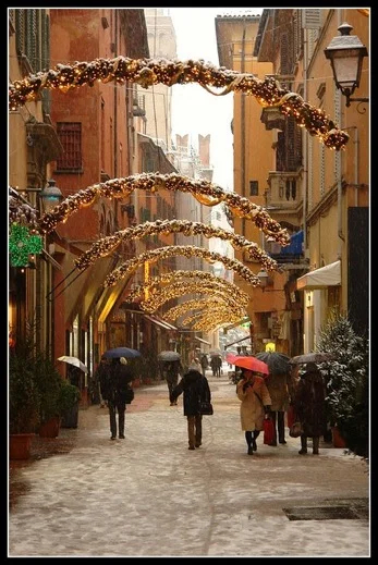 Streets of Bologna at Christmas