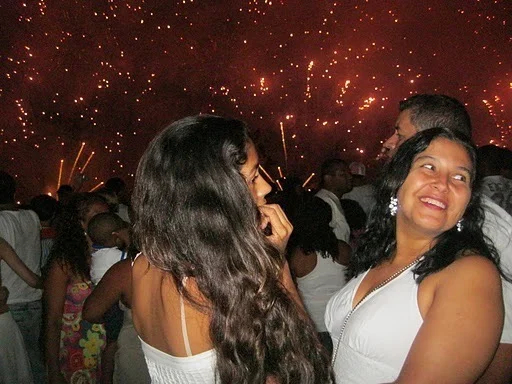 Revellers in Rio