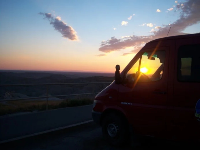 Sunset in the Badlands, South Dakota