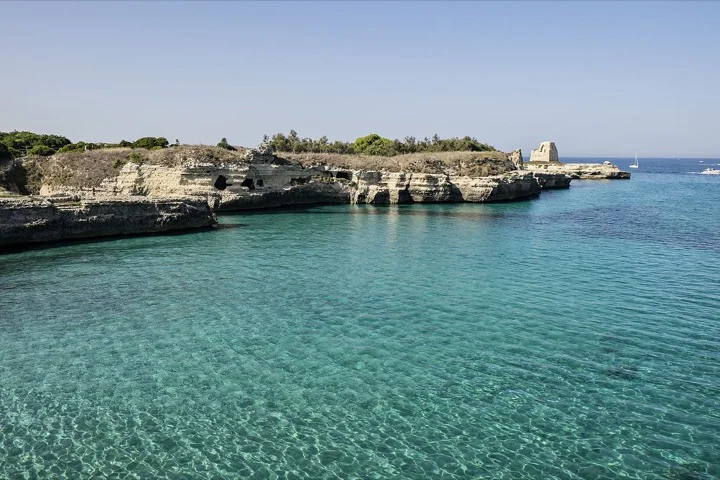 Sea caves along Apulia's coastline