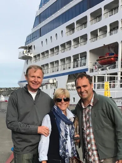 The Canarellis in Quebec City, with local guide Steeve G.