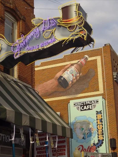Beale St, downtown Memphis