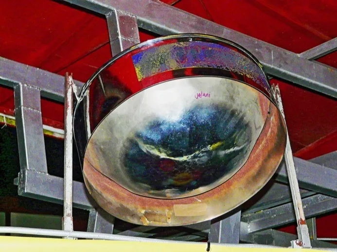 Steel pan drum in Trinidad