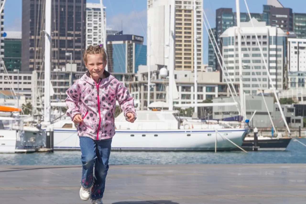 Playing in Auckland Harbour