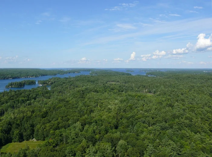 View of the Thousand Islands and St Lawrence River, Ontario