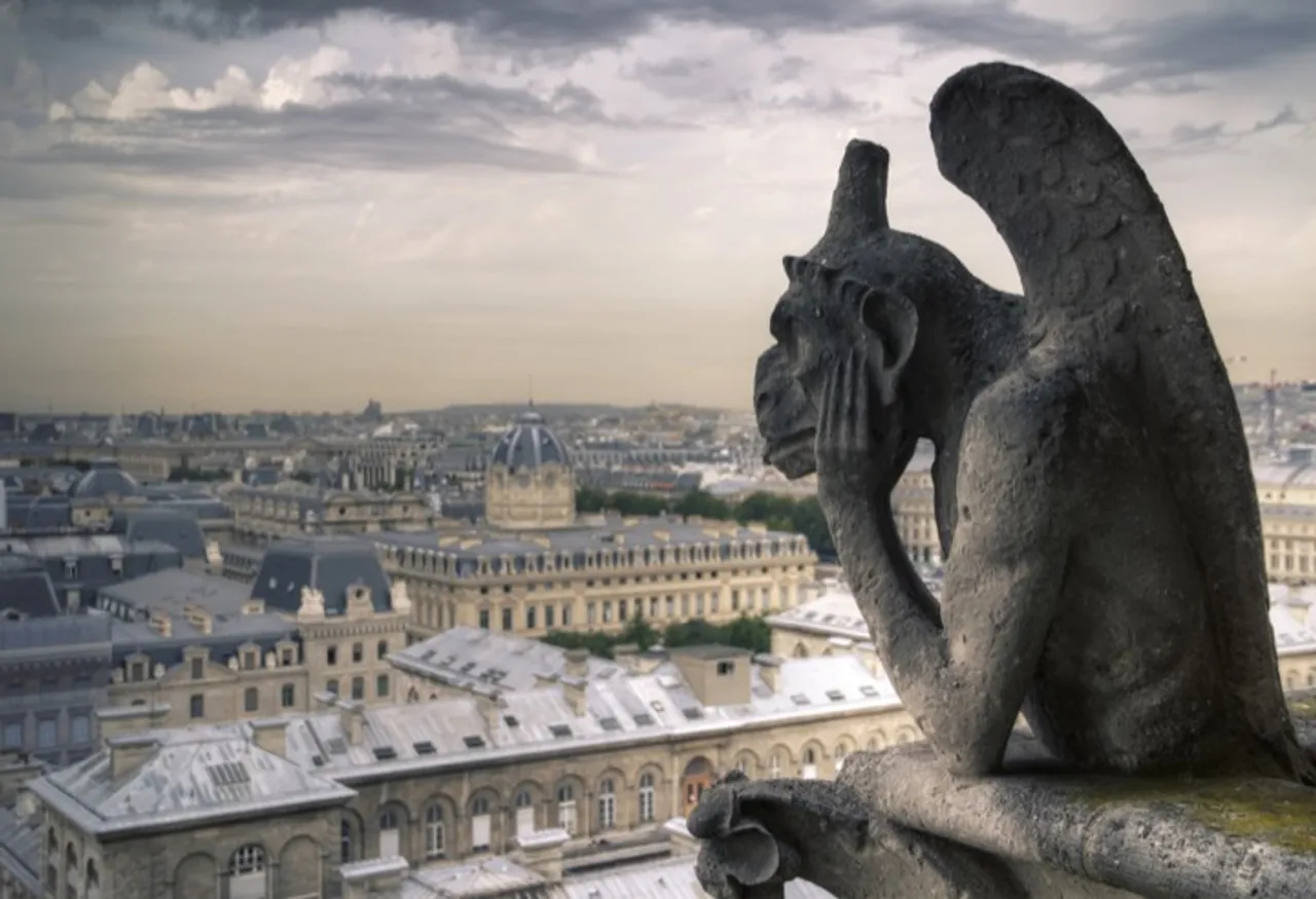A gargoyle stares out over the City of Love...a perennial favourite among our travellers