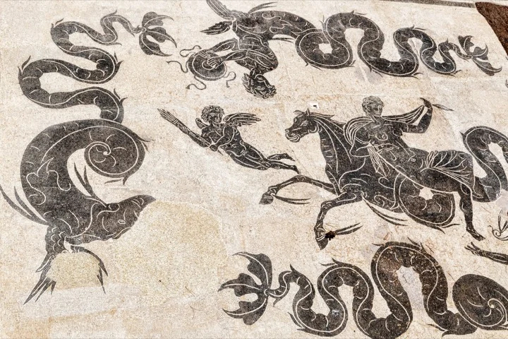 Black and White Mosaic in Ostia