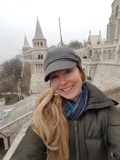 Fisherman's Bastion - even with a guide, selfies still sometimes happen.