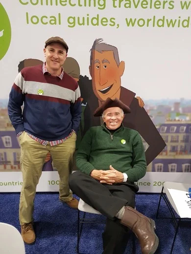 Neal and Lee, Boston guides at the Travel Show