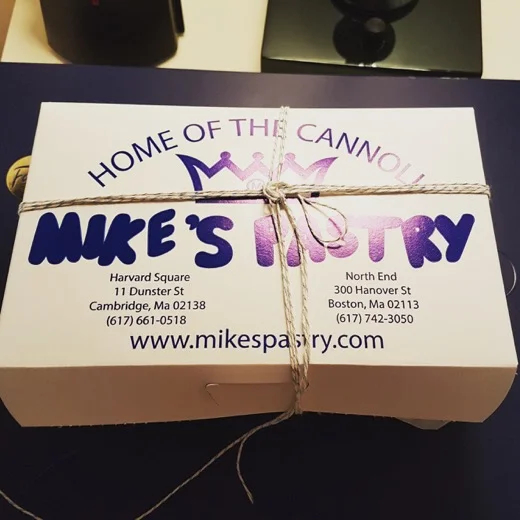 Pastry box from Mike's Bakery...goodness inside