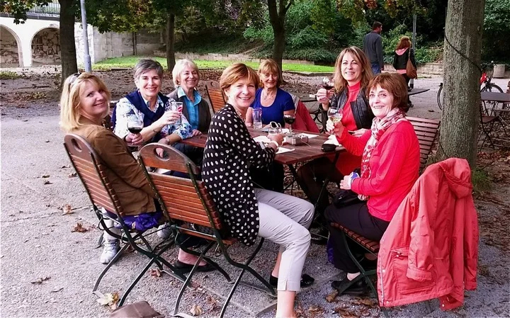 How better to spend an afternoon than a glass of wine in Dresden with friends?