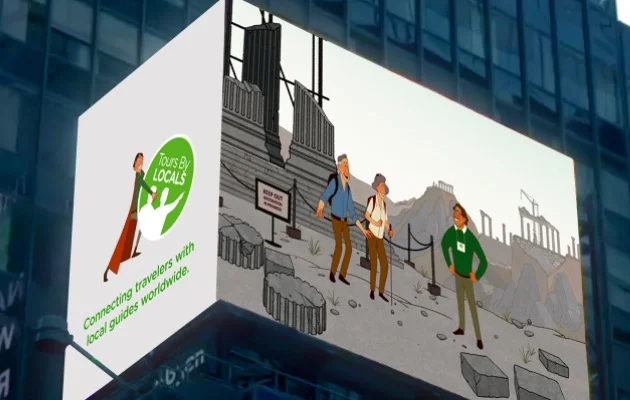 Look up...our billboard video playing at Broadway and 43rd.
