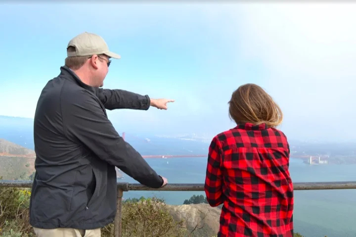 View from the Marin Headlands: Sara and ToursByLocals guide Thomas