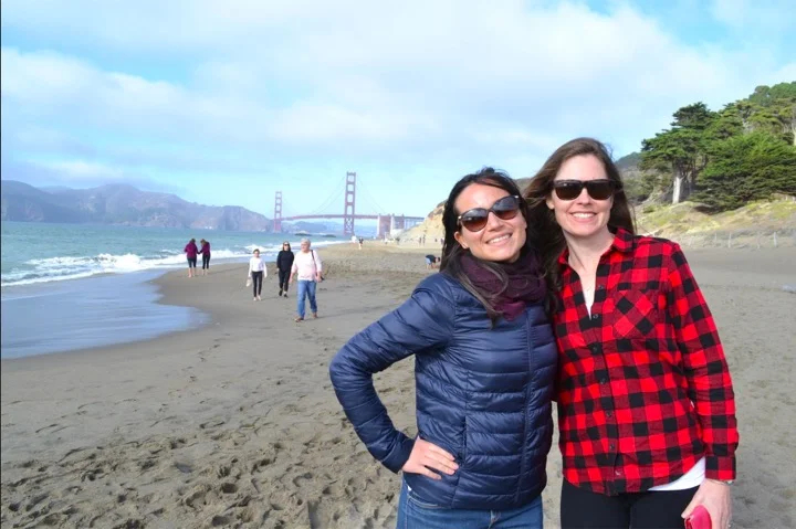 Sara and Vanille (normally behind the camera!) on their day around the city