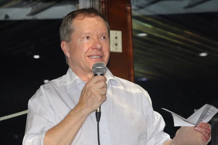 Founder and CEO Paul Melhus delivering a speech in Vancouver