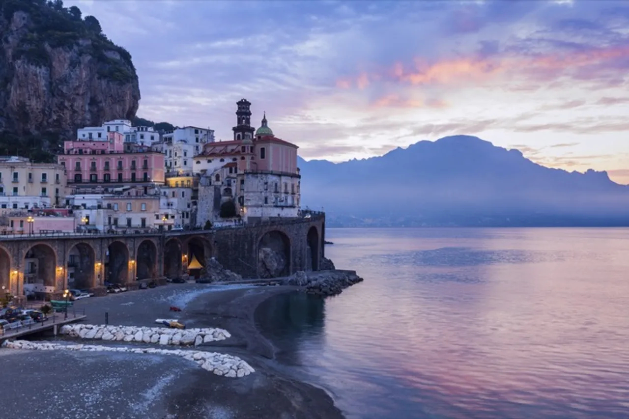 Village of Atrani at sunrise, Amalfi Coast