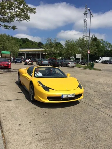 A Ferrari awaits in Berlin