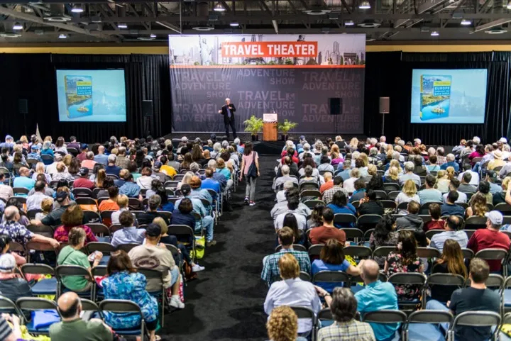 Rick Steves speaks at the Travel and Adventure Show