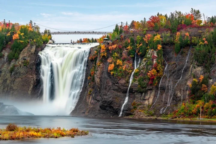 Montmorency Falls in October, near Quebec City