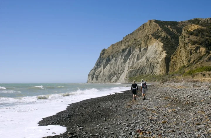 Walking below Vernon Bluffs