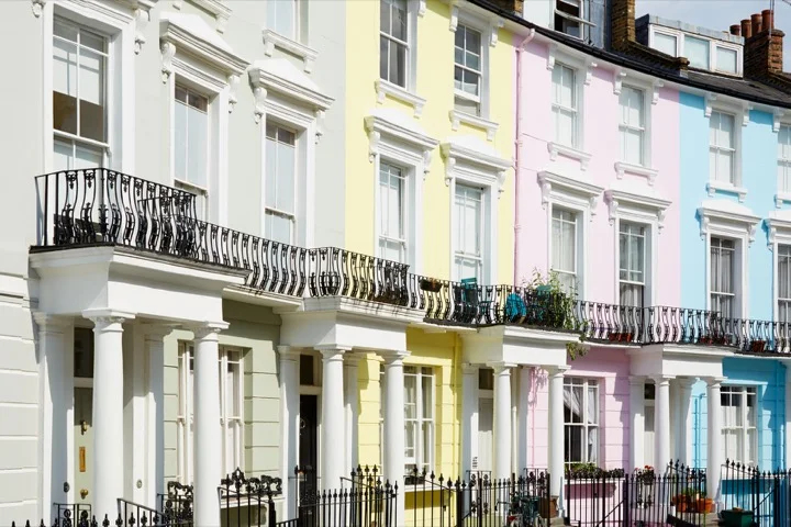 Colourful homes in Primrose Hill