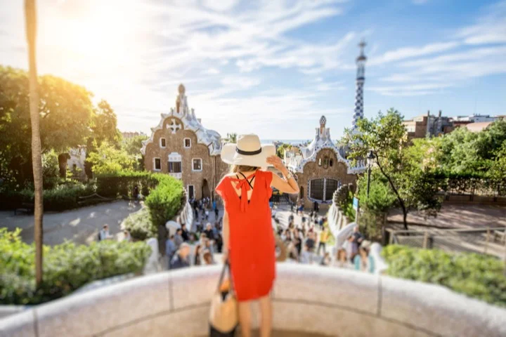 Tourist exploring a new town