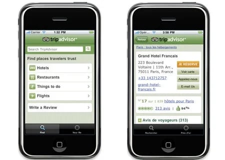 TripAdvisor iphone app