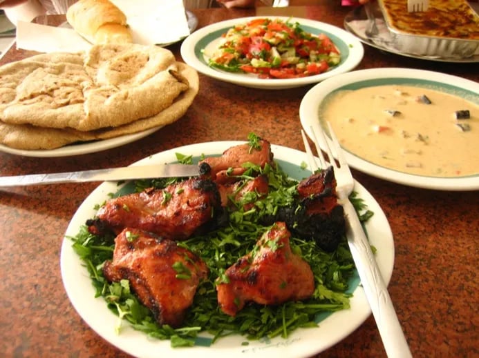 Typical Egyptian meal - yum!