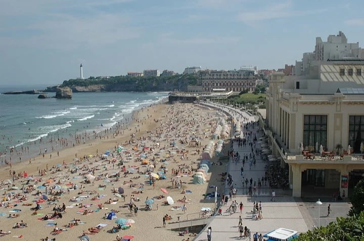 Biarritz on a beach day