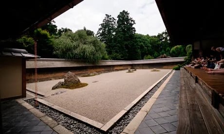 Ryoan-ji rock garden, Kyoto (courtesy The Guardian).