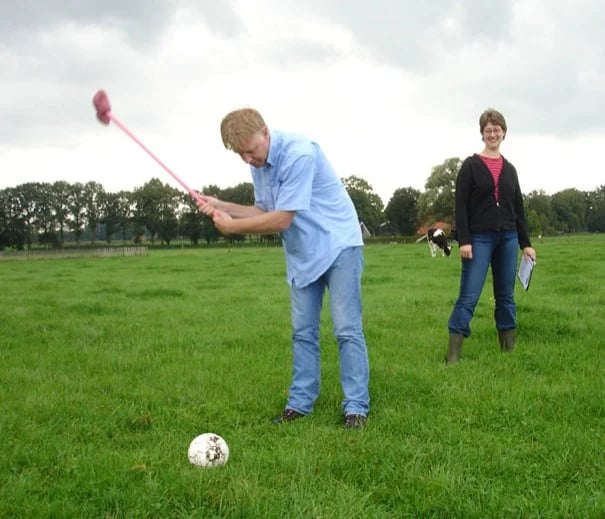Farmer's Golf (and you thought she was kidding!)