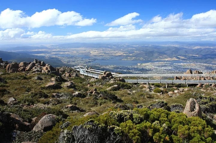 View of Hobart from Mt. Wellington