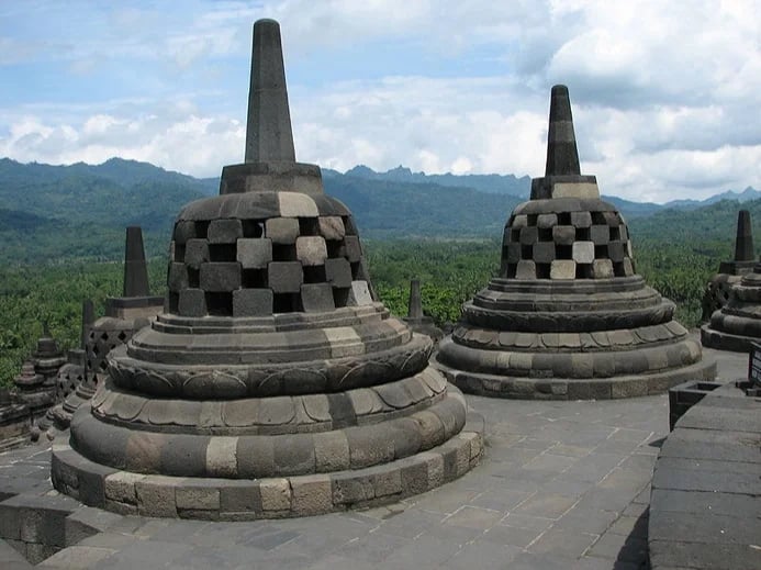 Stupas at Borobudur