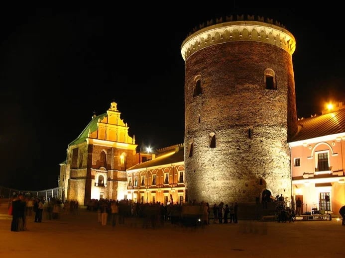 Courtyard of the Lublin Castle on Museum Night, Poland