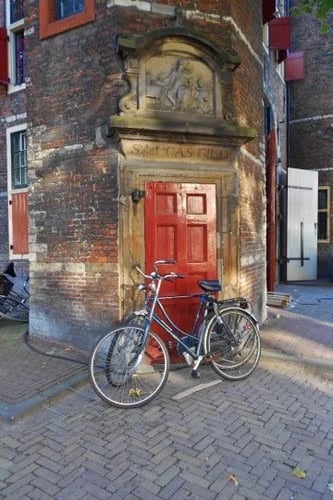 Bicycles parked near de Waag