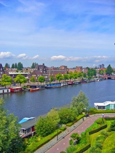 Meal with a view over Amsterdam