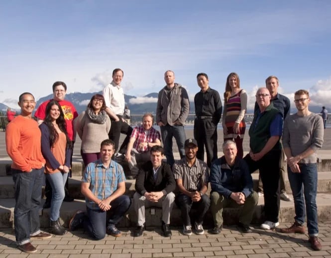 ToursByLocals Team in Jack Poole Plaza, Vancouver (photo by Joshua Hergesheimer)