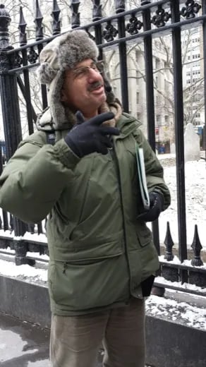 Guide Robert M talking about Ground Zero