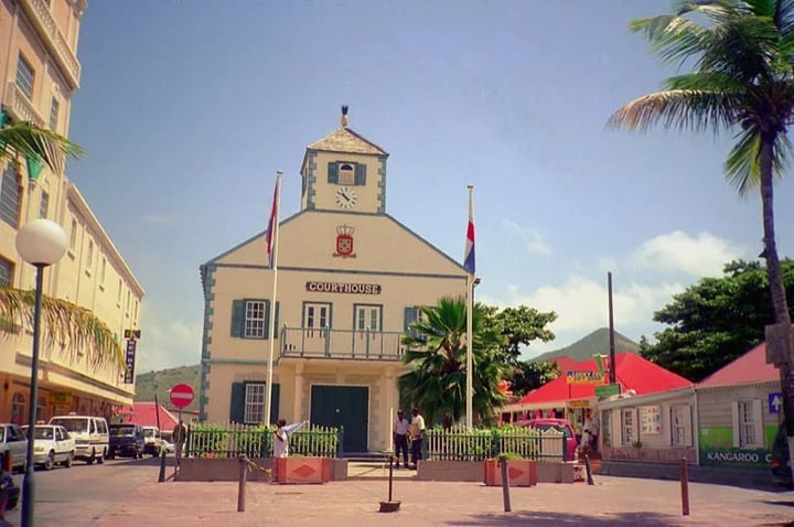 The Courthouse in Philipsburg, Dutch side of St Martin