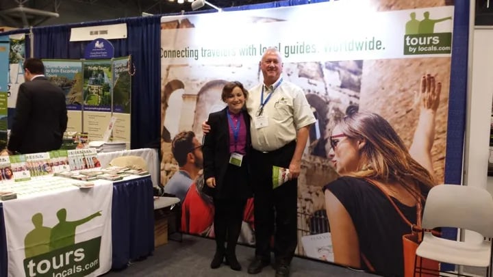 David and Istanbul Guide Safiye at our booth