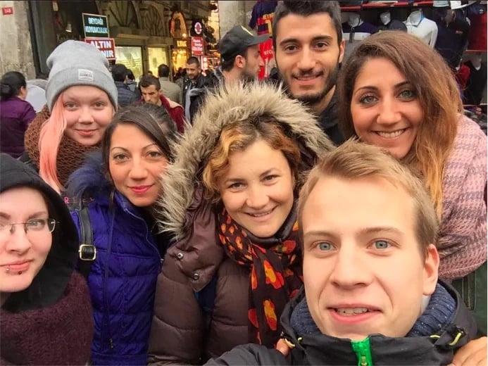 Our guide Safiye (centre) with friends in the Grand Bazaar, Istanbul