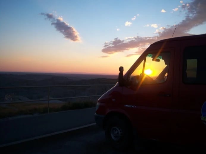 Sunset in the Badlands, South Dakota