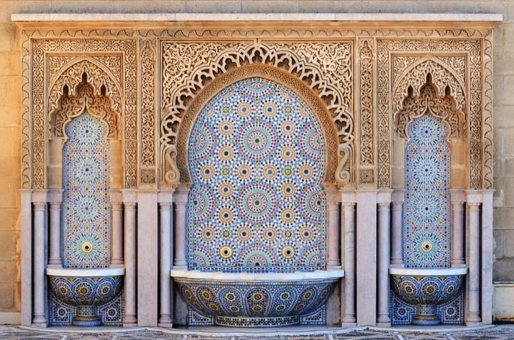 Mosaic tile in Rabat, Morocco