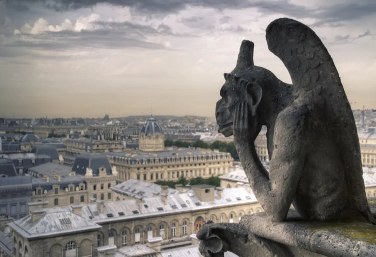 A gargoyle stares out over the City of Love...a perennial favourite among our travellers