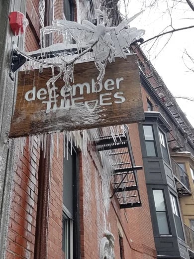 Icicles in Beacon Hill